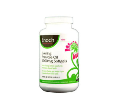 Enoch Evening Primrose Oil 1000mg Cold Pressed Tension Anxiety 180 Caps NEW