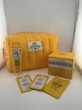 Sol De Janeiro quilted travel/makeup pouch  BumBum Cream/Oils Gift Set NEW