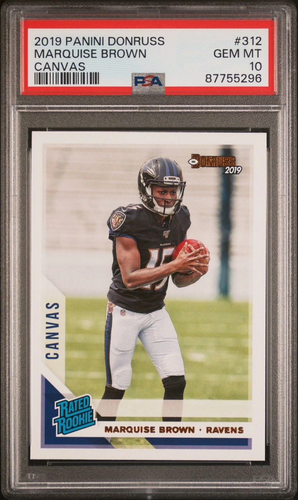 Marquise Brown Panini Donruss #312 Canvas