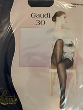 Levante Gaudi 30 Denier Smooth Matte Tights Size:  Large Color: Anthracite