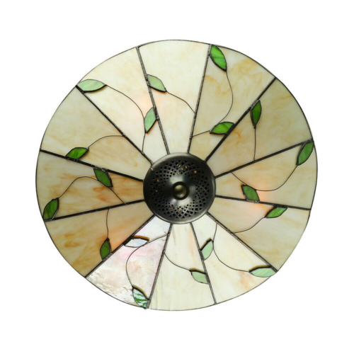 Flush Mount Ceiling Light Tiffany Country Style Bowl Shade for Dining Room - Picture 3 of 5