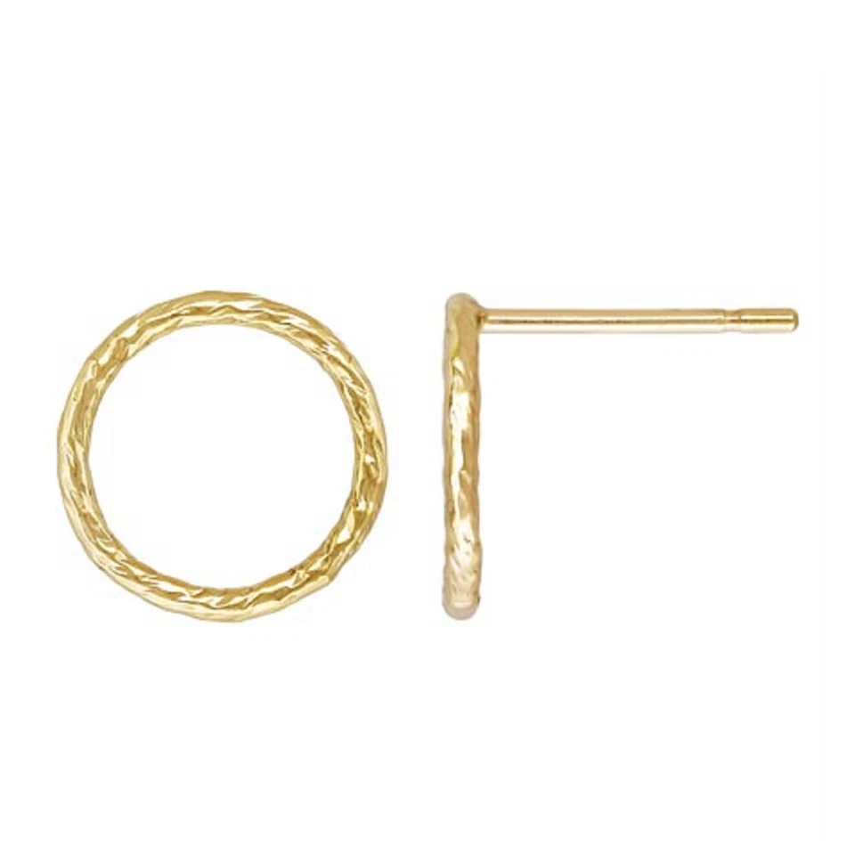 14K Gold Gefüllt Funkelnder Kreisring Ohrstecker Schmuckherstellung 7mm 10mm - Bild 1 von 1