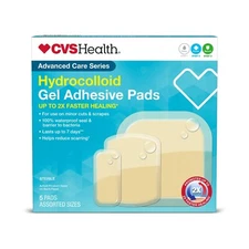 CVS Health Hydrocolloid Gel Adhesive Pads, 5 Pads, Assorted Sizes