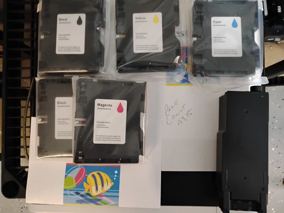 Ricoh Aficio Sg3110dn Printer &(5) New Sublimation Inks, Collector Unit, 4815 PC - Image 3 of 4