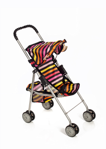Mommy and Me Baby Doll Stroller Foldable Striped Umbrella ...