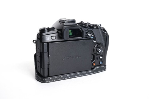 Real Leather Half Camera Case Bag Cover for Olympus OM-D E-M1 Mark II III - Picture 43 of 45
