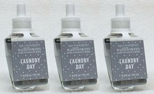 3 Bath Body Works LAUNDRY DAY Wallflower Home Scent Oil Refill Bulb