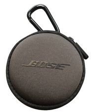 Bose Earbuds Carrying Case Padded Zipper Original Black Grey Zipper Carabiner