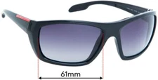 SFx Replacement Sunglass Lenses fits Prada SPS06S - 61mm Wide