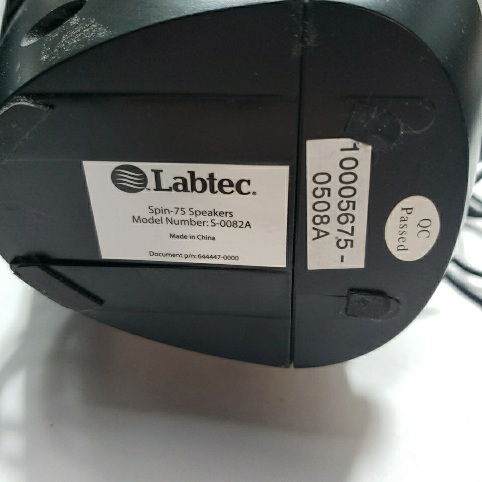 Labtec Spin 75 Multipurpose Stereo Speakers S-0082A Black No Plug