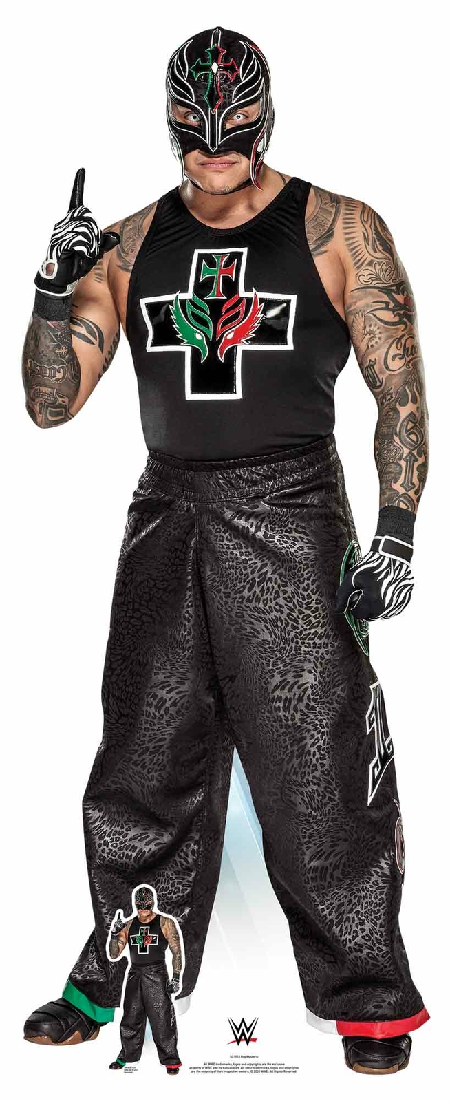 Rey Mysterio WWE RAW Style Official Lifesize Cardboard Cutout with FREE Mini