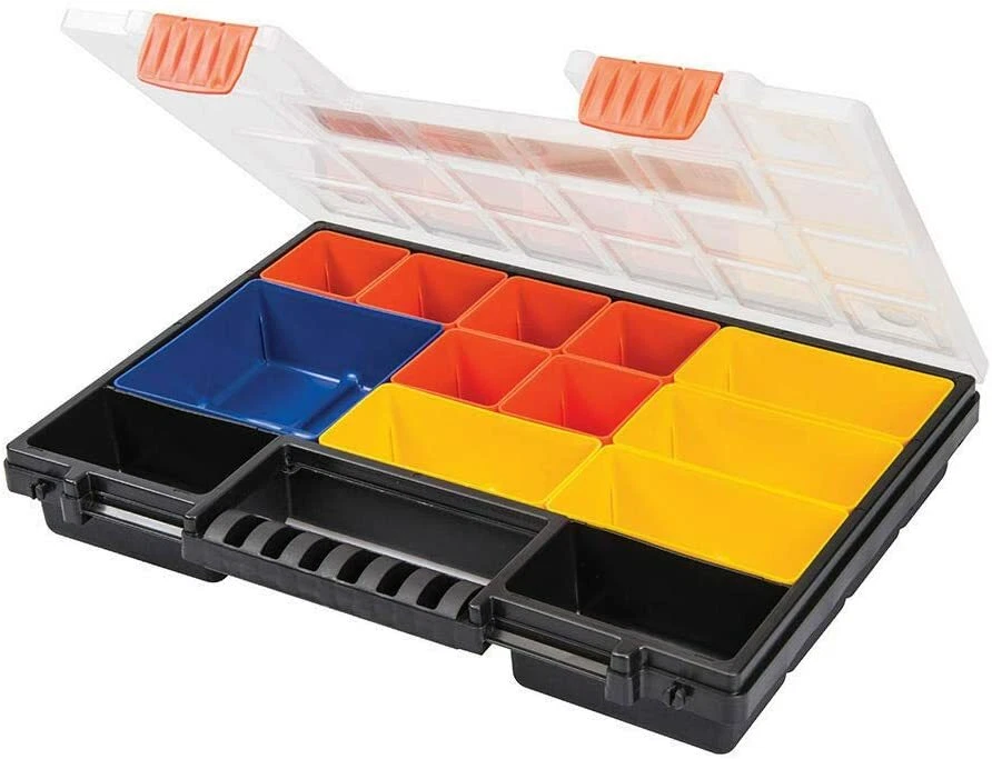 Toolbox Organizer - Tool Organizer Nail Organizers - Parts Case Storage Box  - Screw Nuts and Bolt Electronic Component Storage Bin - Compartment