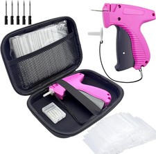 Tagging Gun for Clothing with Case, Standard Retail Price Tag Attacher Pink