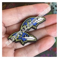 2 Pce BALTIMORE Football Team Silicone Focal Beads DIY Jewelry Beadable Pens