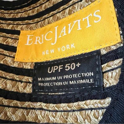 ERIC JAVITS BROOKE VISOR BLACK/NATURAL OS NWOT | eBay display picture 2