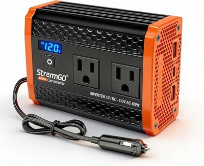 400W Car Power Inverter Portable Charger with Fast USB