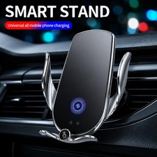 15W Qi Fast Wireless Car Charger Mount Smart Sensor Auto Clamping Phone Holder