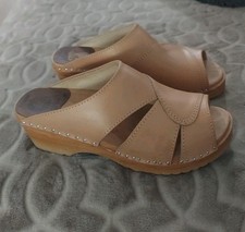 Swedish Clogs Troentorp Mariah Light Tan Size Womens US 9 EU 40