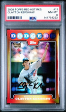 Clayton Kershaw 2008 Topps Red Hot Rookies #11 Rookie Card RC PSA 8 LA Dodgers