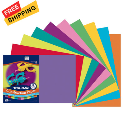 Tru-Ray  Construction Paper, 50% Recycled, Assorted 12'' x 18'',