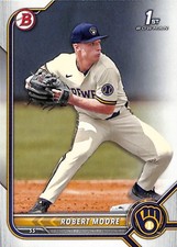 2022 Bowman Draft #BD-131 Robert Moore Milwaukee Brewers 1st Bowman