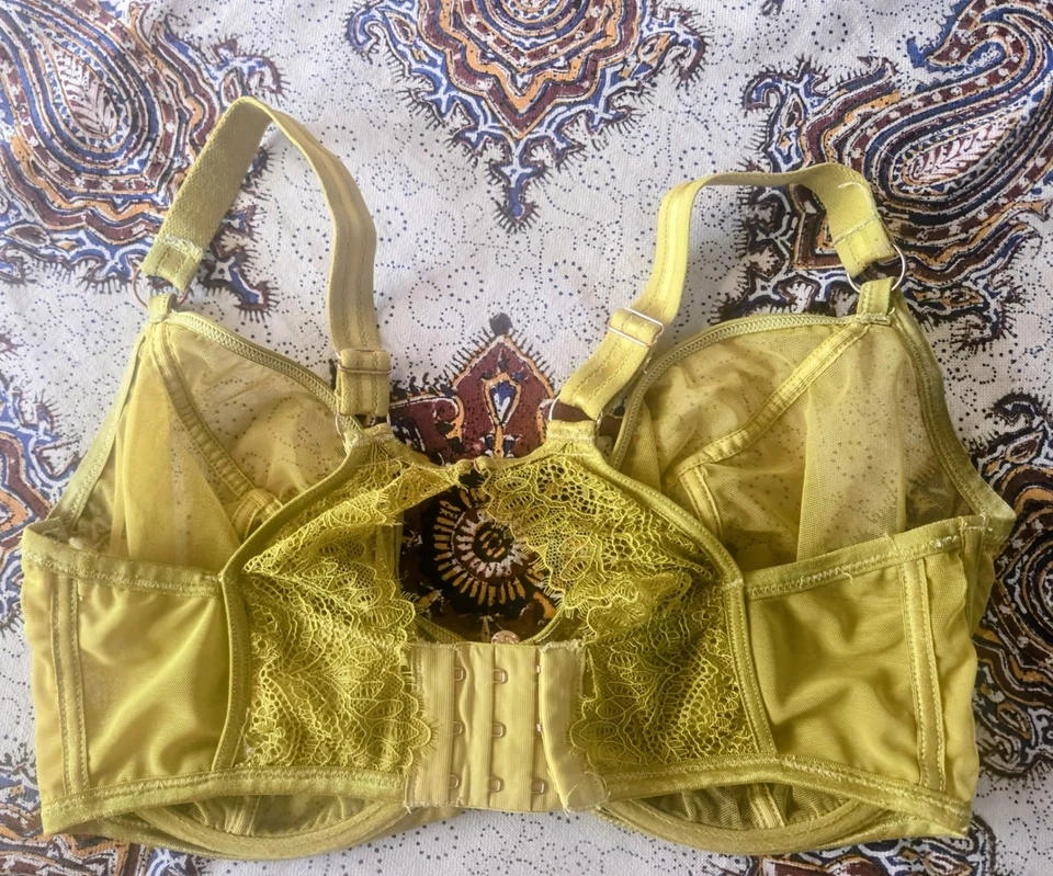 3 piezas SCANTILLY por CURVY KATE Expuesto Oro Sumergimiento Sujetador y Tanga Braguita JUEGO 32G M Leer Foto 4 de 4