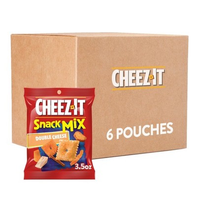 Cheez It Snack Mix Double Cheese 3.5oz Pack of 6 Crunchy Snack Mix