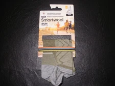 SMARTWOOL RUN SOCKS ZERO CUSHION LOW ANKLE HEIGHT GREEN SIZE L
