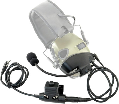 Microphone & PTT for Howard Leight Impact Sports Noise Cancelling Headphones Air