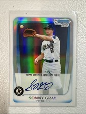 Sonny Gray 2011 Bowman Chrome Draft REFRACTOR AUTO /500 - 1st Rookie Card RC. rookie card picture