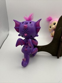 WowWee Fingerlings Lot &ndash;Purple Dragon & Pink Glitter Monkey Interactive Tested!