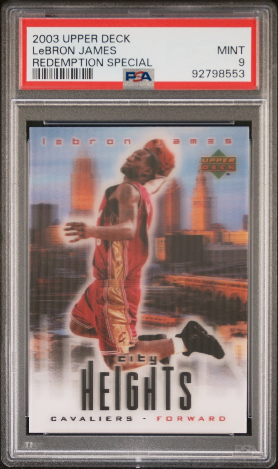 🔥2003-04 UPPER DECK-CITY HEIHTS - LeBRON JAMES - REDEMPTION SPECIAL-RC PSA 9🔥