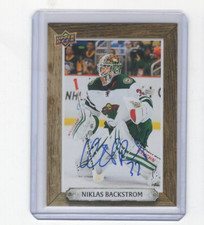 Niklas Backstrom 2024-25 UD Engrained Icons Auto Beehive Signatures Autograph