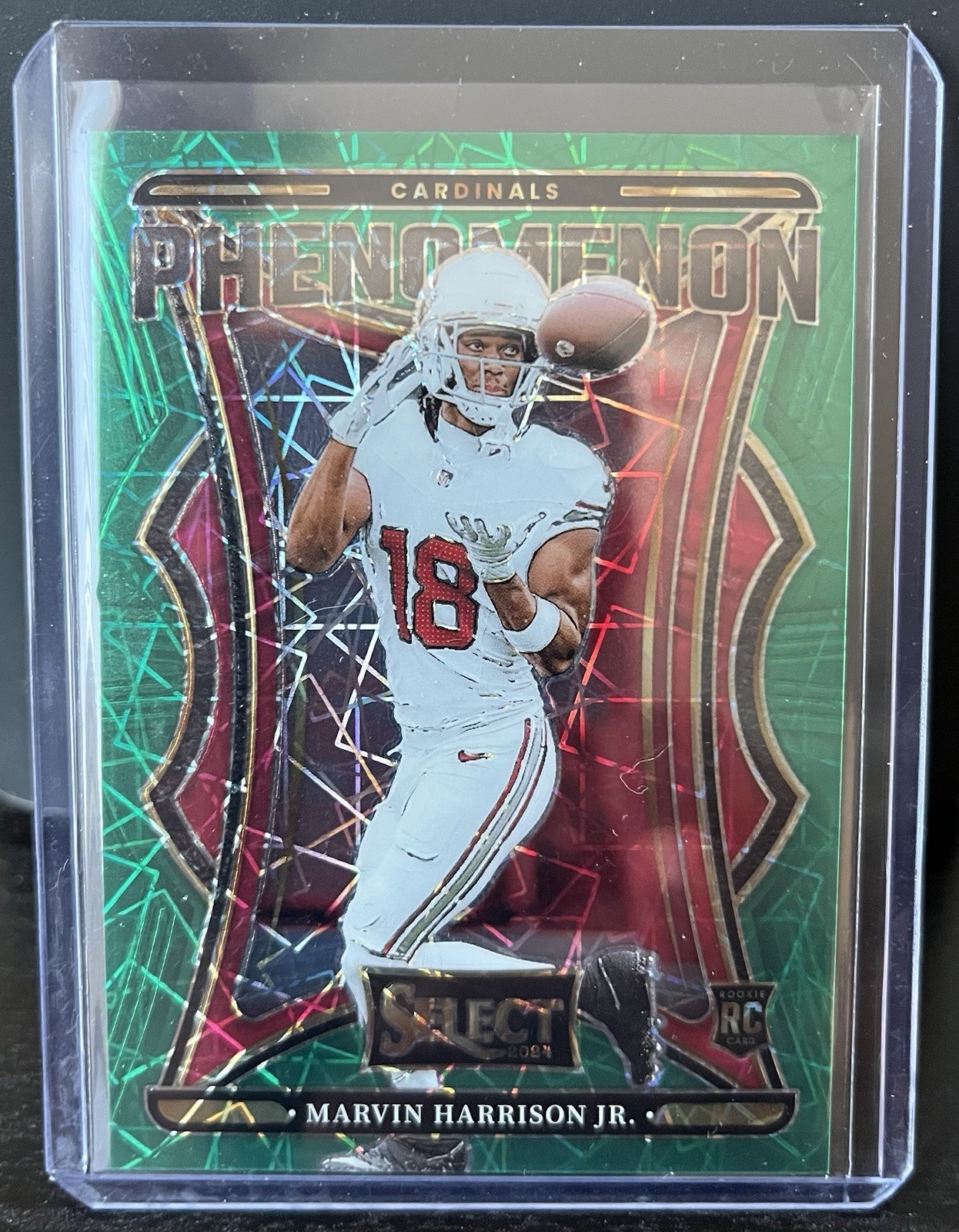 2024 Select Football Marvin Harrison Jr. Green Phenomenon #/5 Arizona Cardinals
