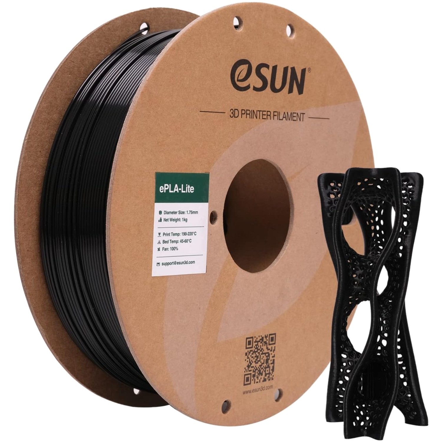 PLA Filament 1.75mm schwarz 1kg 3D Drucker filament modifiziert