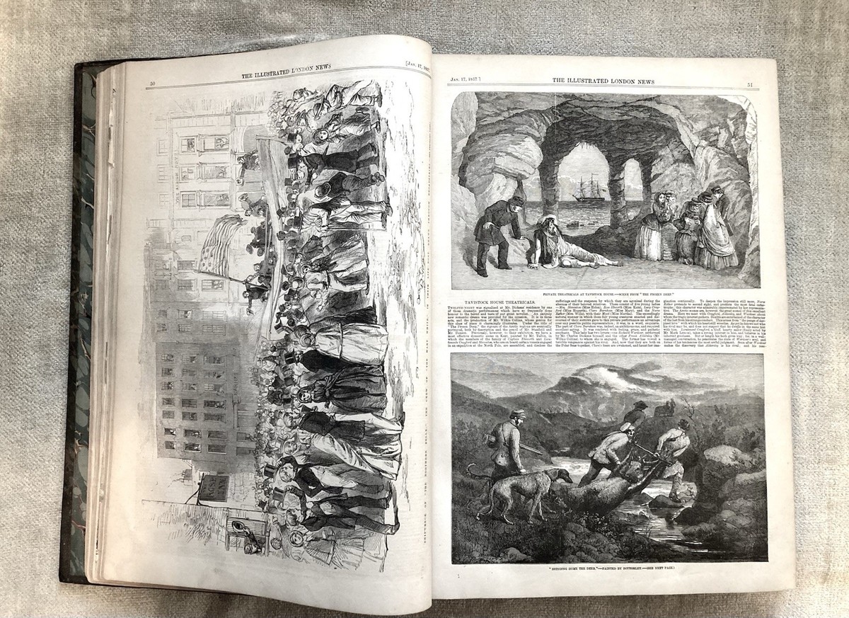 如月セール◆ 大型 古書 [ THE TIMES LONDON ]1936年 Antique Illustrated London News, 6 Months, Jan. To June, 1857