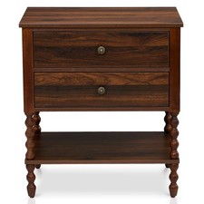 Vintage Nightstand W Drawers Storage Chest With Drawers Solid Wood Side Table