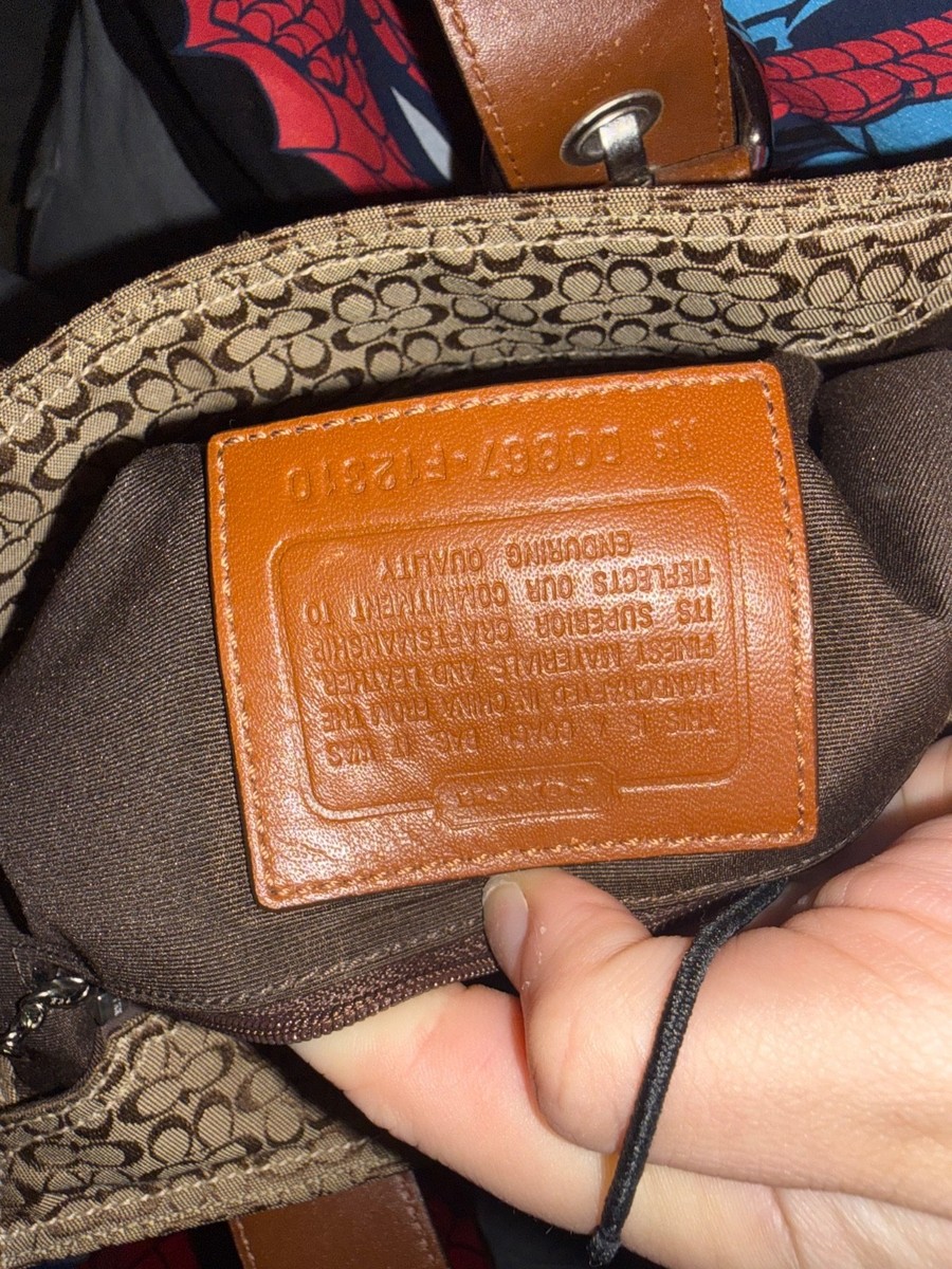 Coach Soho mini signature c's tote/ handbag in brown/tan | eBay