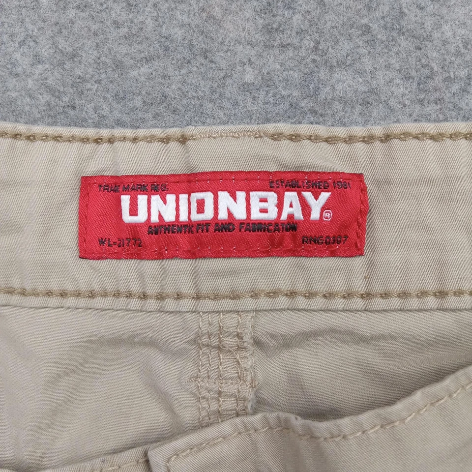 Pantalones Cortos de Carga Unionbay Para Hombres 40 Caqui Elastizados Bolsillos Utilitarios Informales Verano Chino Foto 2 de 4