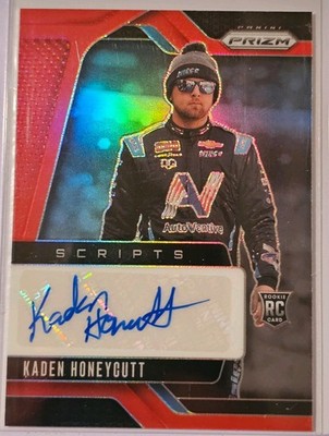 2025 Prizm Racing NASCAR Kaden Honeycutt Scripts Auto Red Prizm /99 RC #S-KHC  