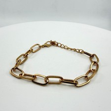 Gold Tone Chunky Link Bracelet Layering Boho Chic Minimalist Y2K Accessory Gift
