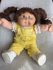 1985 Cabbage Patch Kids Girl Brown Hair Brown Eyes Outfit Diaper Vintage Coleco