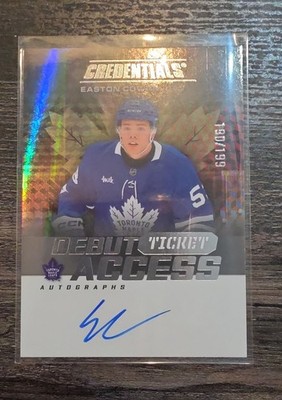2025-26 Upper Deck Credentials - Debut Ticket Access Autographs Easton Cowan...