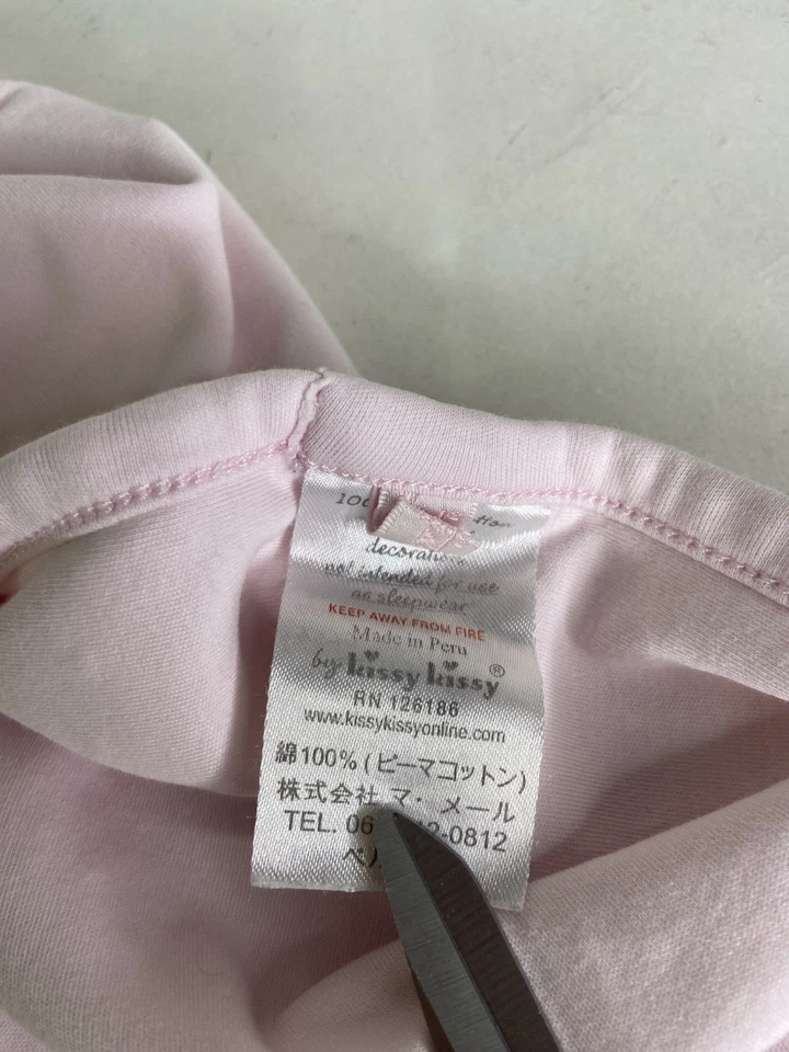 Manta de seguridad para bebé Kissy Kissy rosa Pima algodón DEFECTUOSA Foto 4 de 4