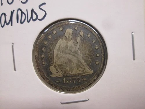 1873 US SEATED LIBERTY QUARTER WITH ARROWS