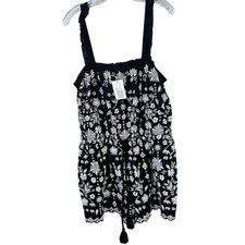 Intermix Marin Embroider NWT Black and white romper Size Large