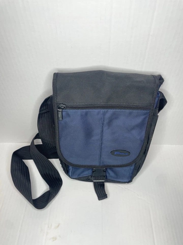 Bolso de Hombro Targus Pequeño Camera Tech Azul Negro Correa Ajustable Bolsillos Acolchados Foto 3 de 4