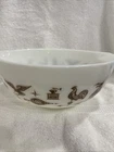 Vintage Pyrex Early American Cinderella Mixing Bowl 2.5 Quart Brown On White 443