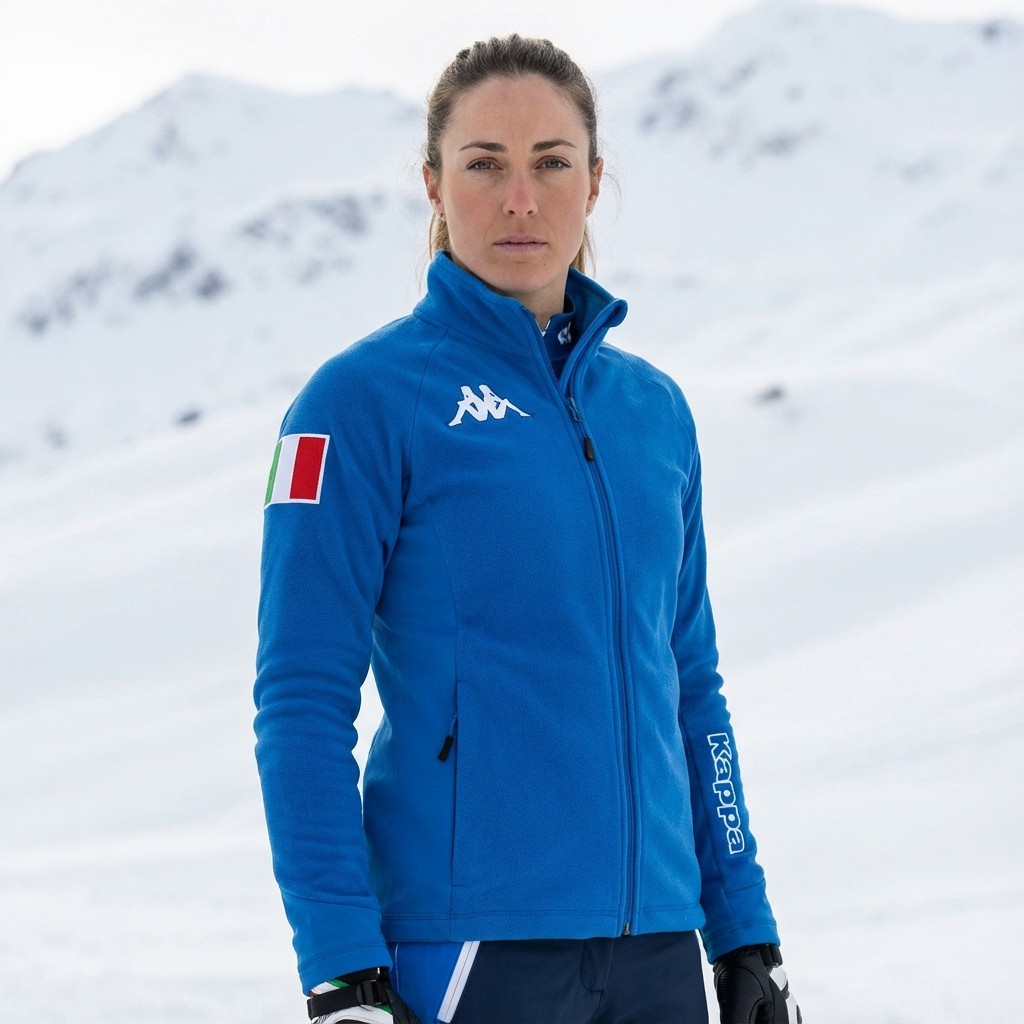 KAPPA Brilliant Navy Women Ski Fleece Jacket – Italian National