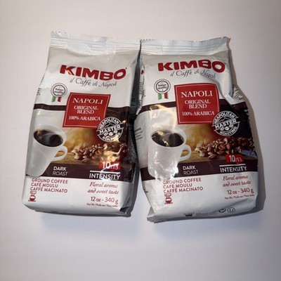 2  Bags Kimbo Napoli Ground Coffee 12oz Dark Roast 100% Arabica